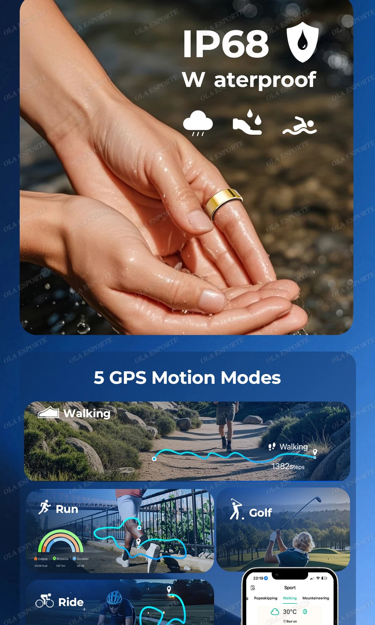 New R09 Smart Ring Men Women with Charging Case,Heart Rate Blood Oxygen,Skin Temperature Monitor,5ATM Waterproof For Android IOS