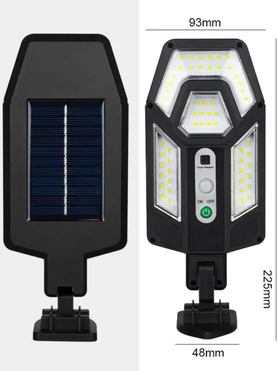 Solar Lamp 55LED Outdoor Sunlight Motion Sensor Remote Control Solar Focus Wall