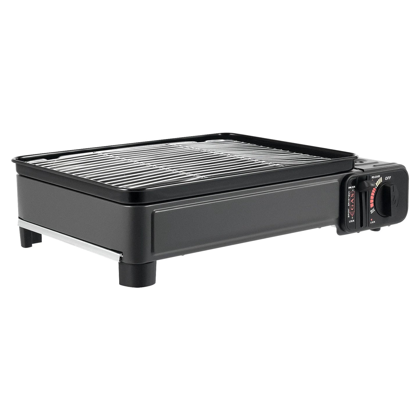 Portable Butane Grill Stove Camping Grill Gas Stove Free Standing BBQ Grill w/Grilling Net Carry Case for Camping Cooking