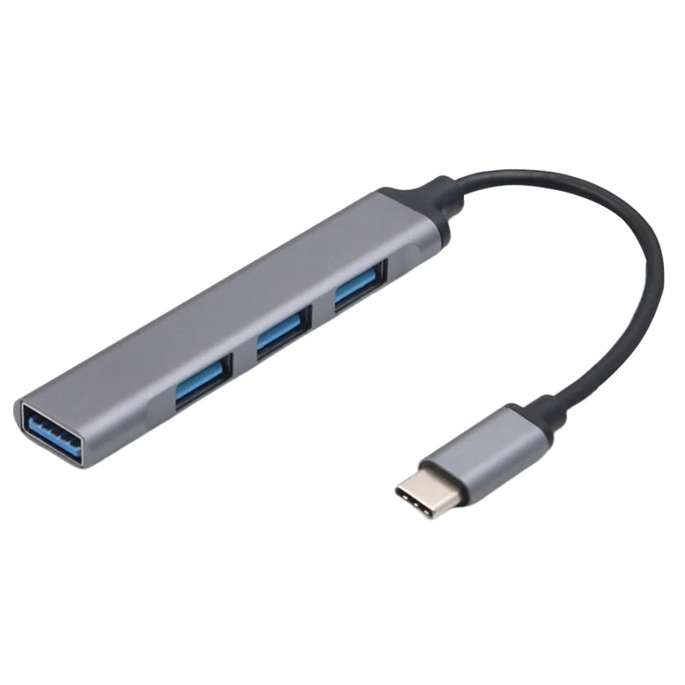 4-Port USB 3.0 Hub Adapter 5Gbps USB Splitter USB C To USB Hub Multiple USB 3.0 Hub USB Port Expander for Laptop