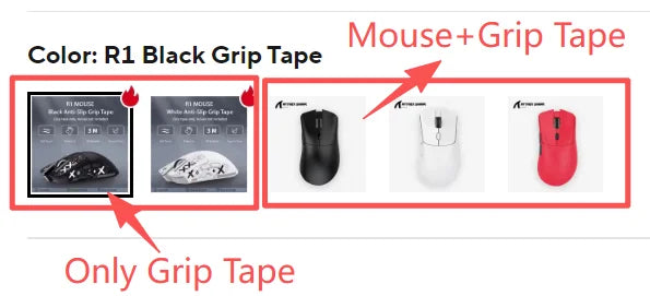 Attack Shark R1 Bluetooth Mouse and Grip Tape not Included Mouse 1000 Hz PAW3311 Sensor,Rechargeable Tri-mode,Ergonomic