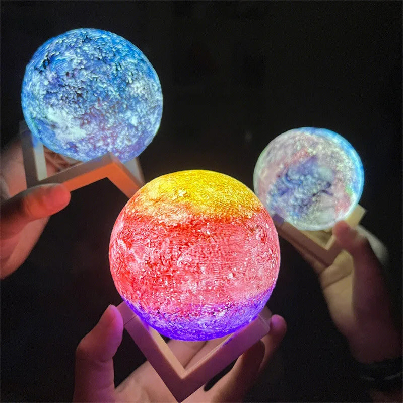 SEP 3D Moon Night Lamp DIY LED Planet Lamp with Luminous Glow & Stand