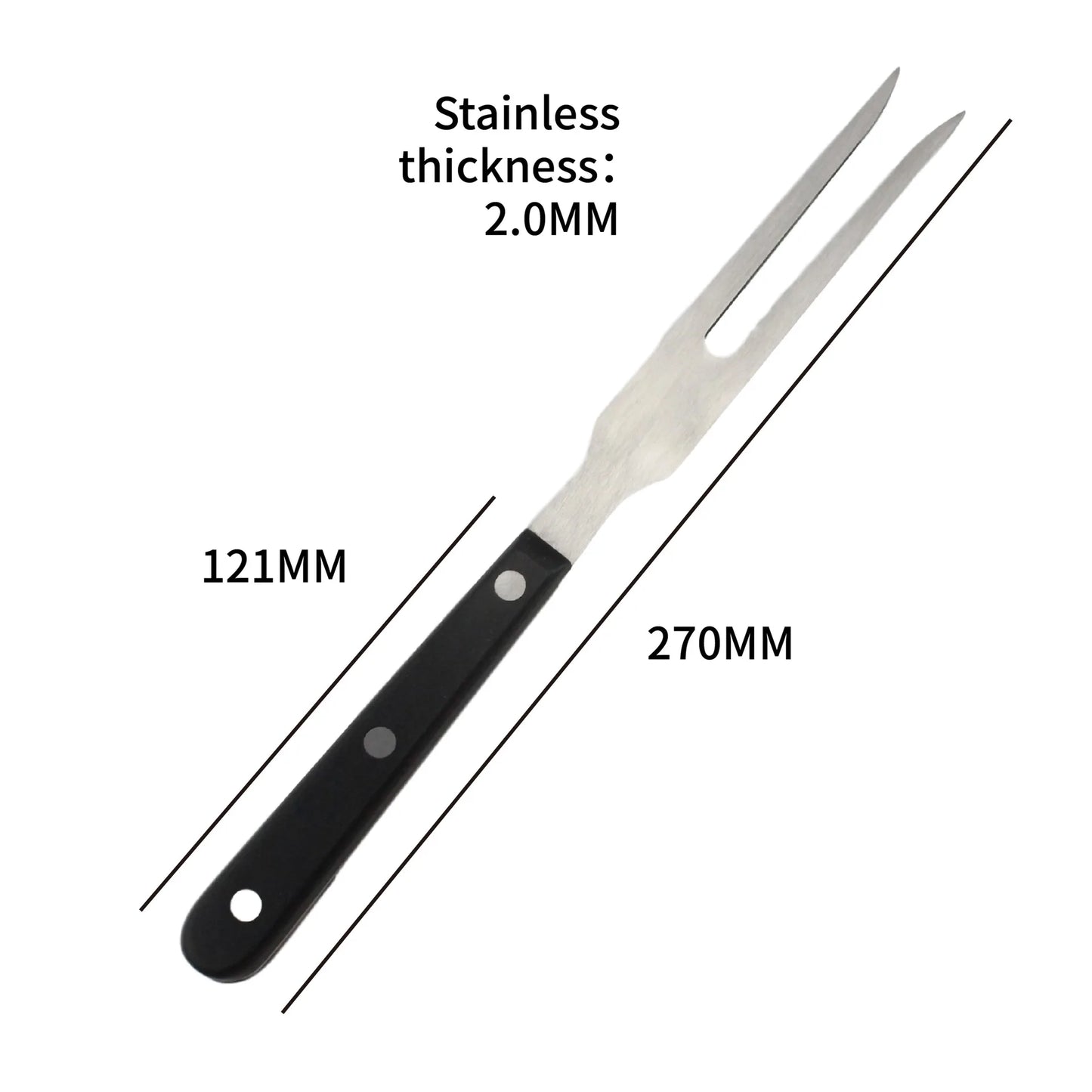 Meat Fork Stainless Steel Meat Carving Fork with Long Handle Sharp Prong Grill Fork Serving Fork for Chicken Turkey Beef JT566