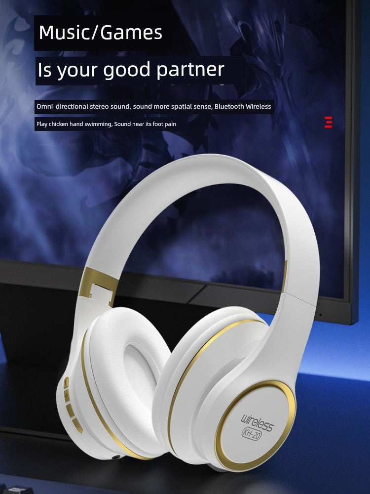 Bluetooth Headphone Head-Mounted with Microphone Mobile Phone Computer Universal Headset like Subwoofer