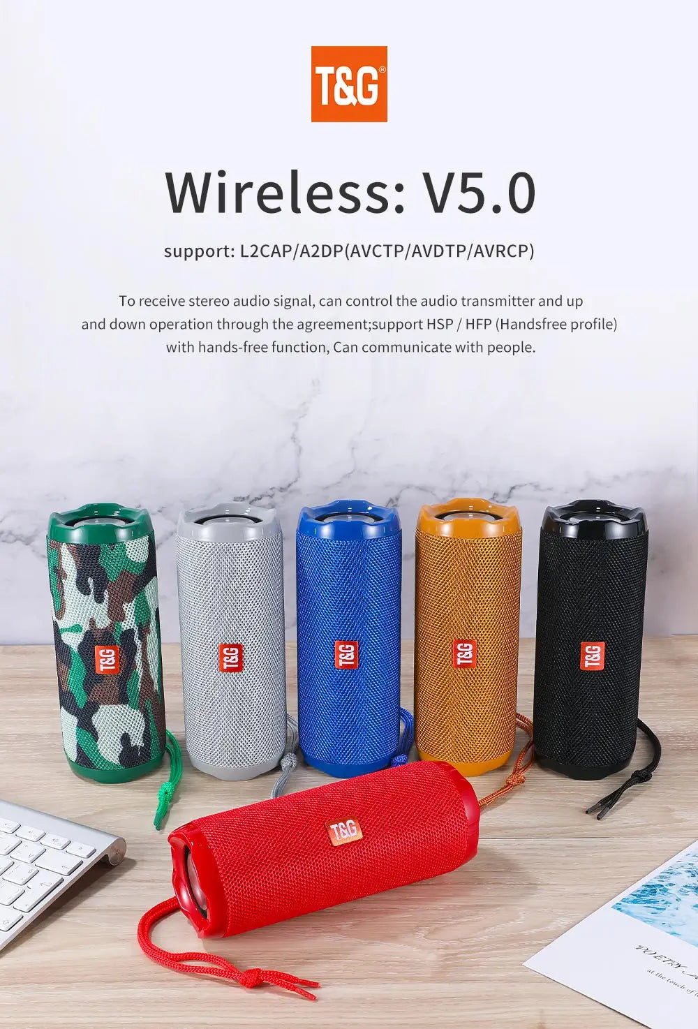 Buetooth Speaker  Wireless Speakers Waterproof . Loud Subwoofer Stereo Surround
