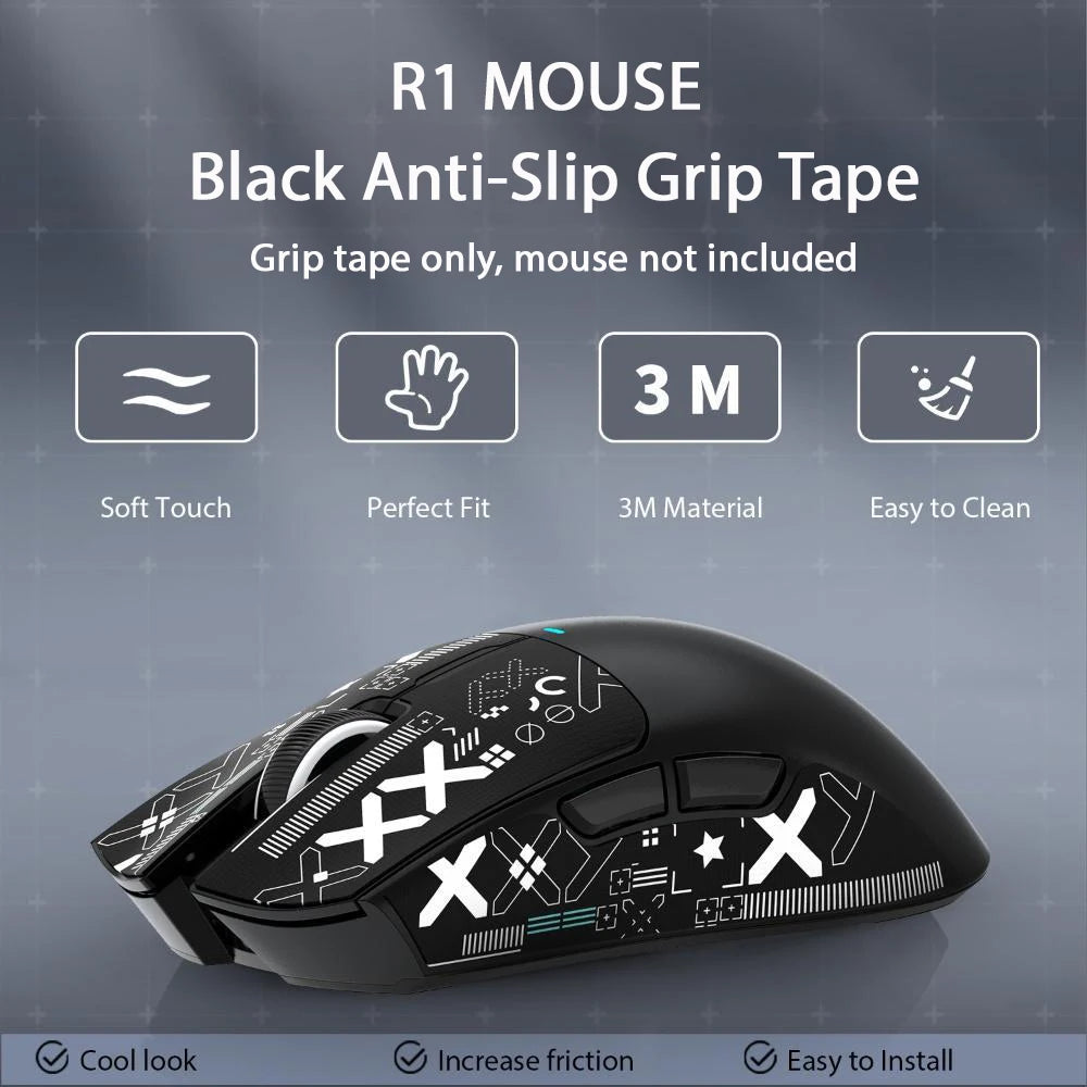 Attack Shark R1 Bluetooth Mouse and Grip Tape not Included Mouse 1000 Hz PAW3311 Sensor,Rechargeable Tri-mode,Ergonomic