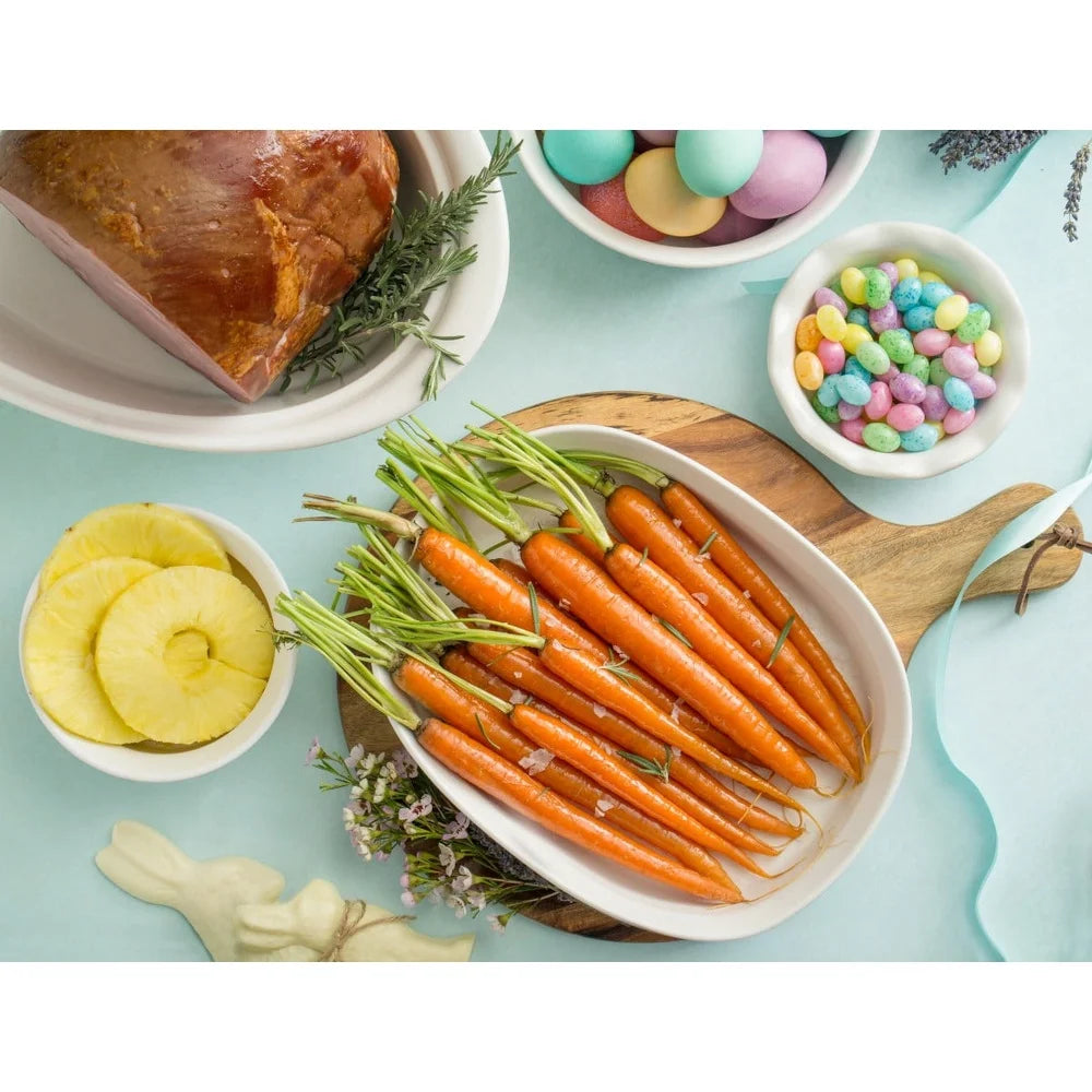 French White Ceramic Casserole Dish Oven Safe Non-Porous Stoneware Kitchen to Table Bakeware