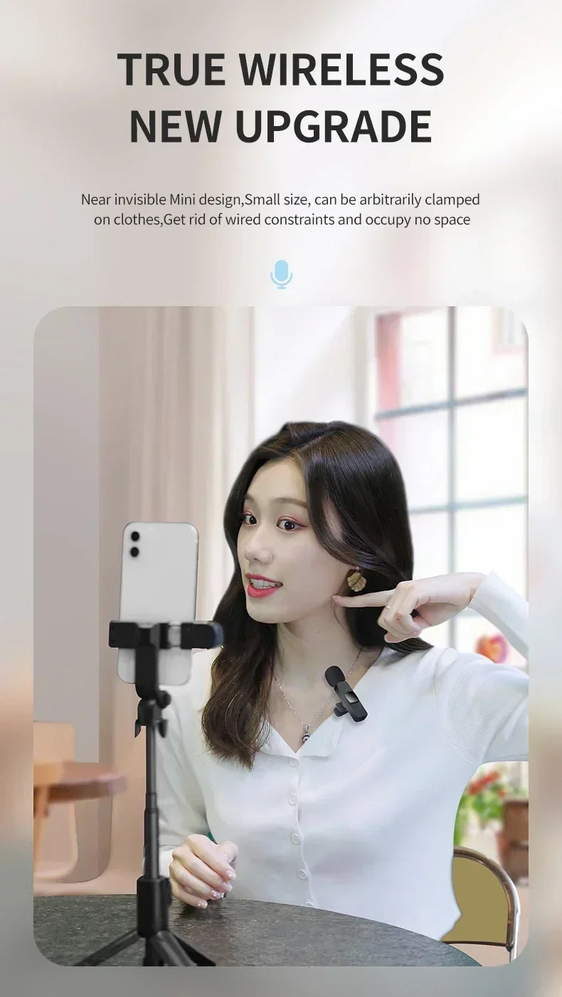 SEP Dual Wireless Lavalier Microphone Mini Audio Recorder for iPhone & Android