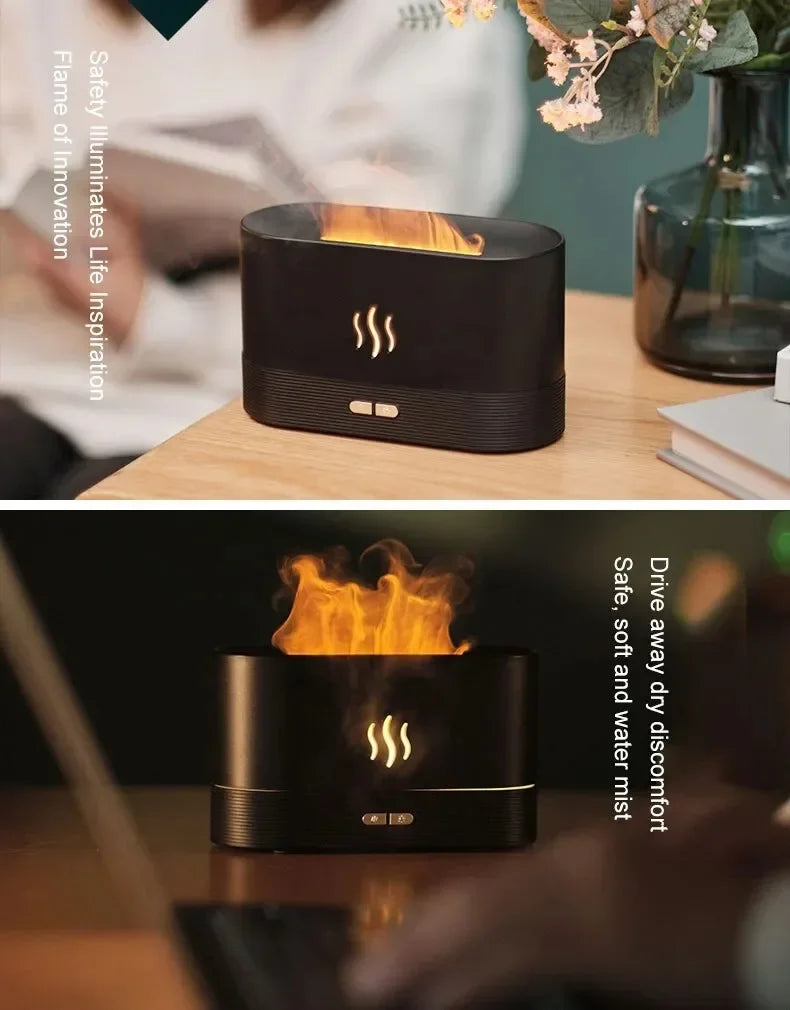 SEP Colorful Flame Humidifier Ultrasonic LED Fragrance Diffuser for Home