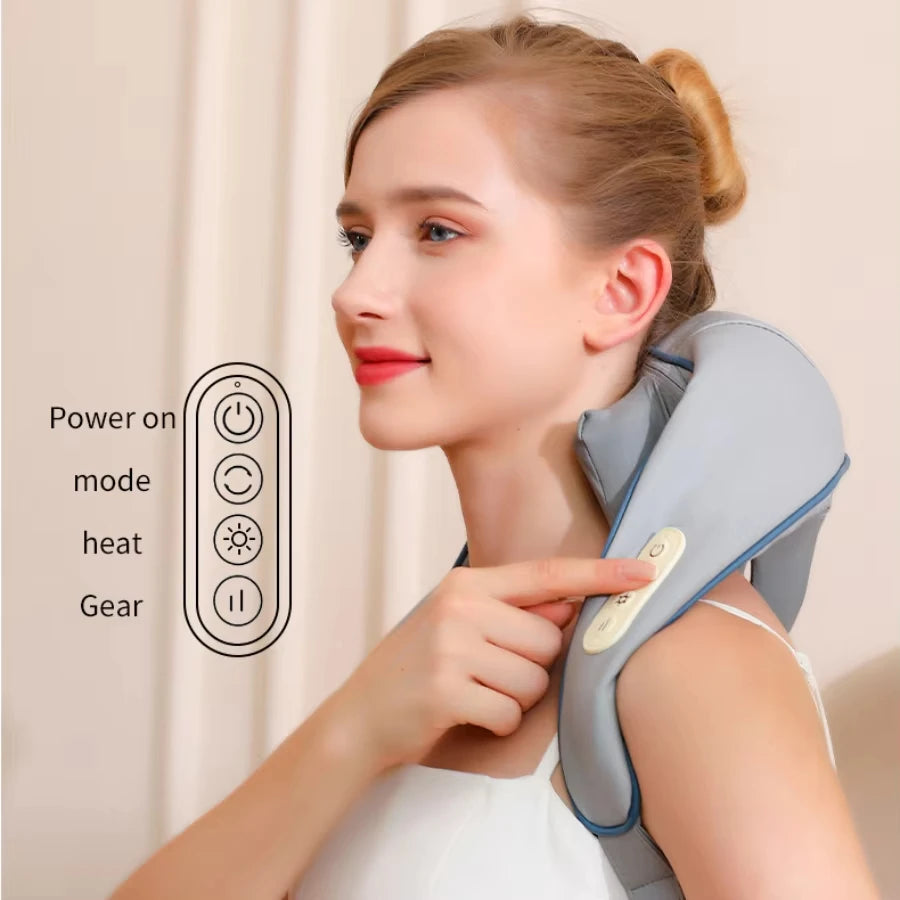 SEP Portable Neck Massager Kneading Shoulder & Back Pain Relief Device