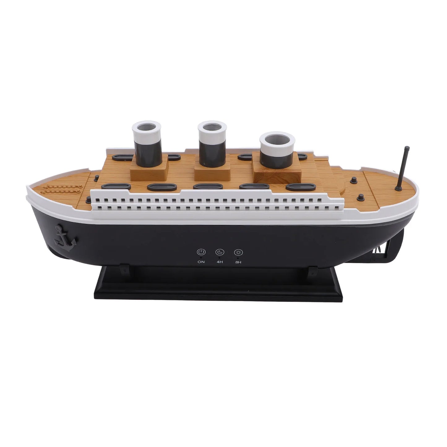 【HOT】Aromatherapy Diffuser 250ml Retro Ship Essential Oil Diffuser Desktop Humidifier with Remote Control for Bedroom Office