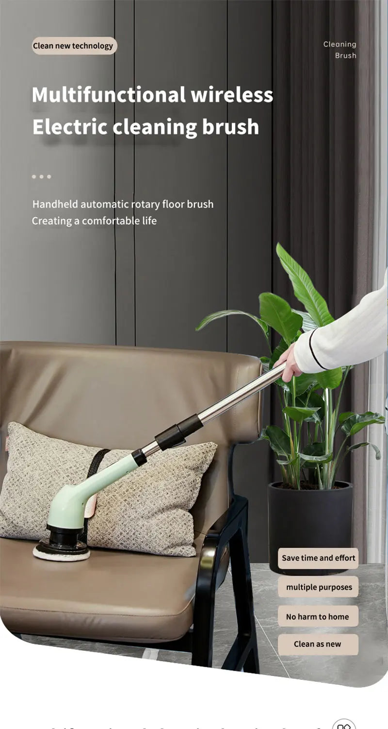 SEP 9-in-1 Electric Cleaning Brush Spin Scrubber for Kitchen, Bathroom & Home