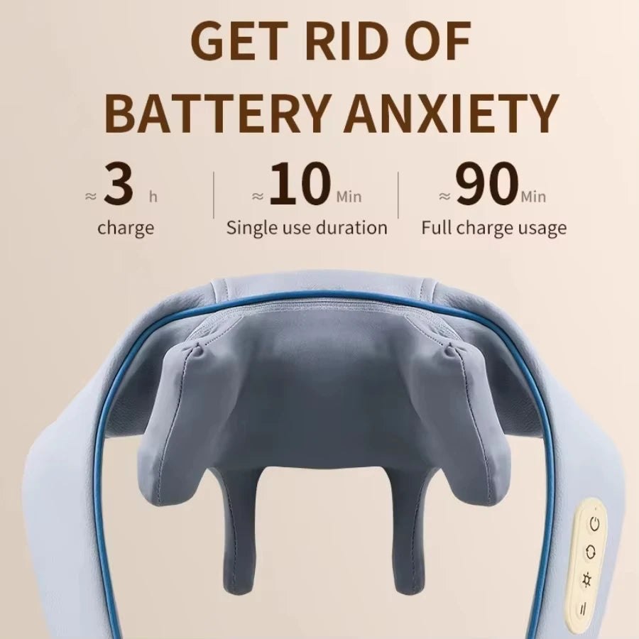 SEP Portable Neck Massager Kneading Shoulder & Back Pain Relief Device