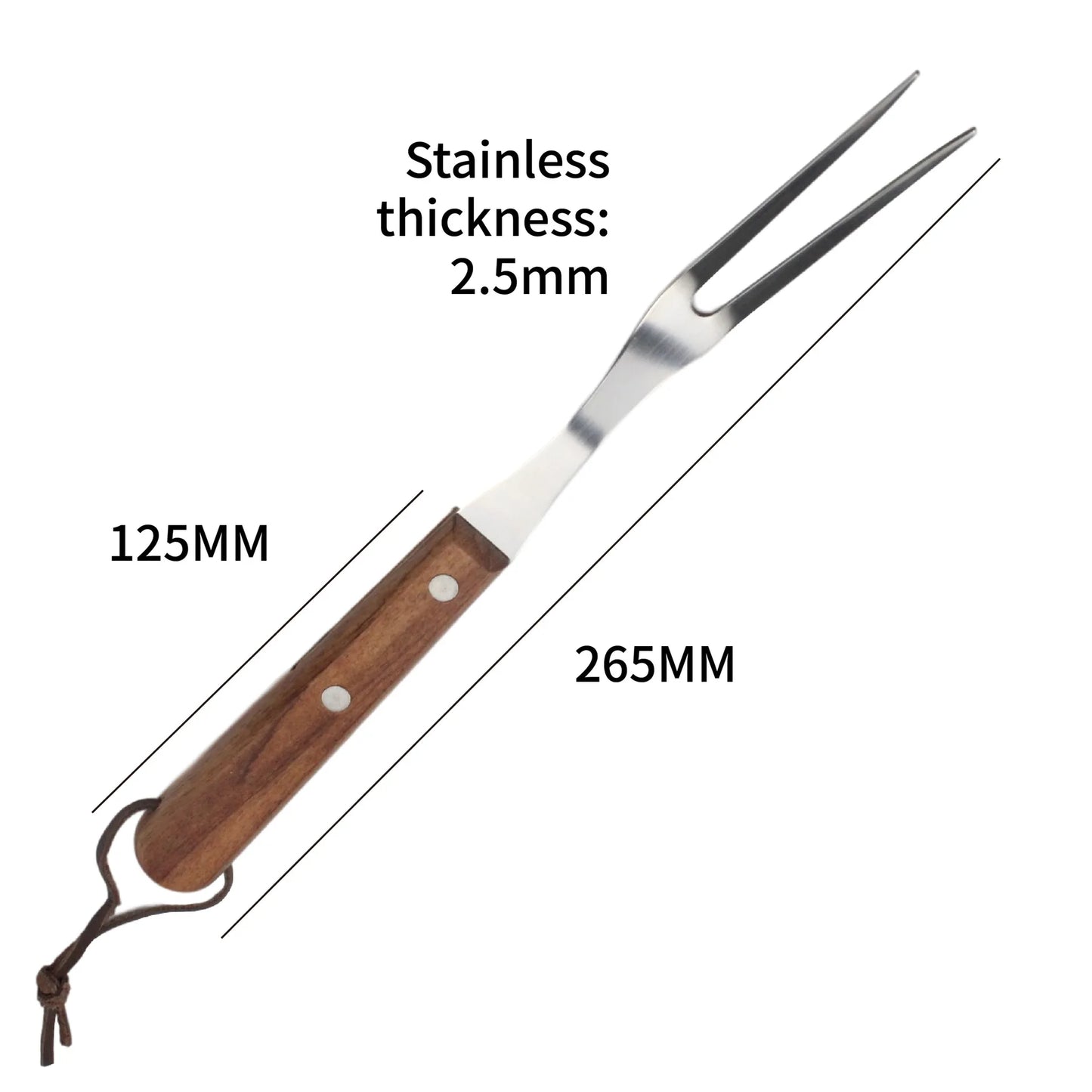 Meat Fork Stainless Steel Meat Carving Fork with Long Handle Sharp Prong Grill Fork Serving Fork for Chicken Turkey Beef JT566