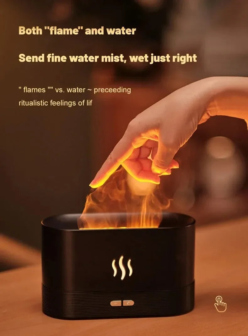 SEP Colorful Flame Humidifier Ultrasonic LED Fragrance Diffuser for Home