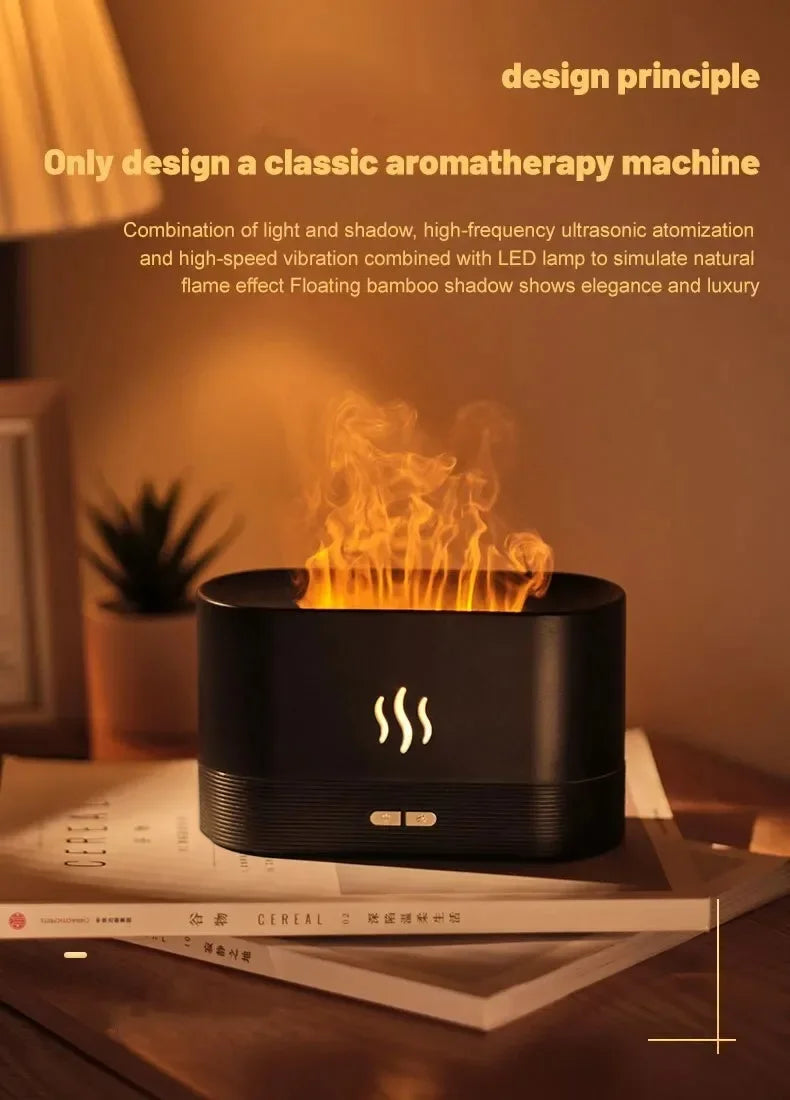 SEP Colorful Flame Humidifier Ultrasonic LED Fragrance Diffuser for Home