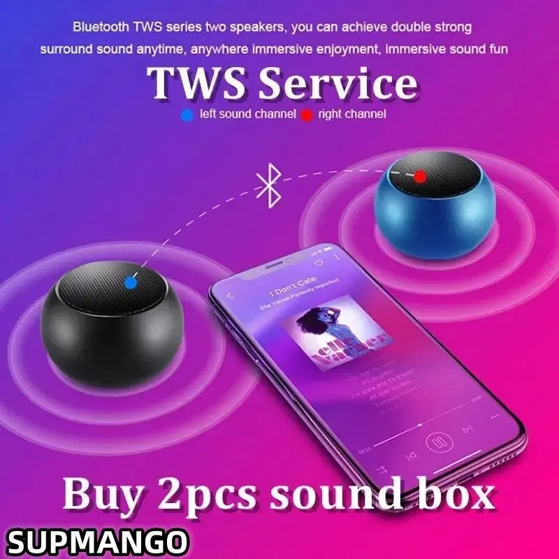 Supmango Portable Bluetooth Speaker Mini Wireless Subwoofer with Heavy Stereo Sound