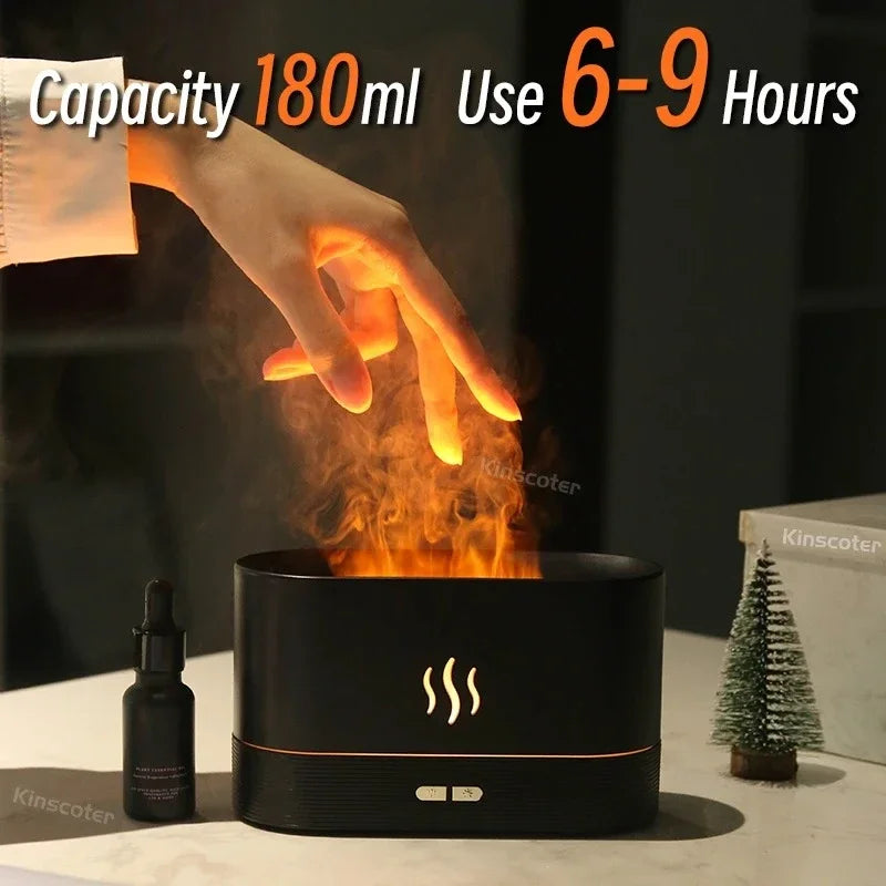SEP Colorful Flame Humidifier Ultrasonic LED Fragrance Diffuser for Home