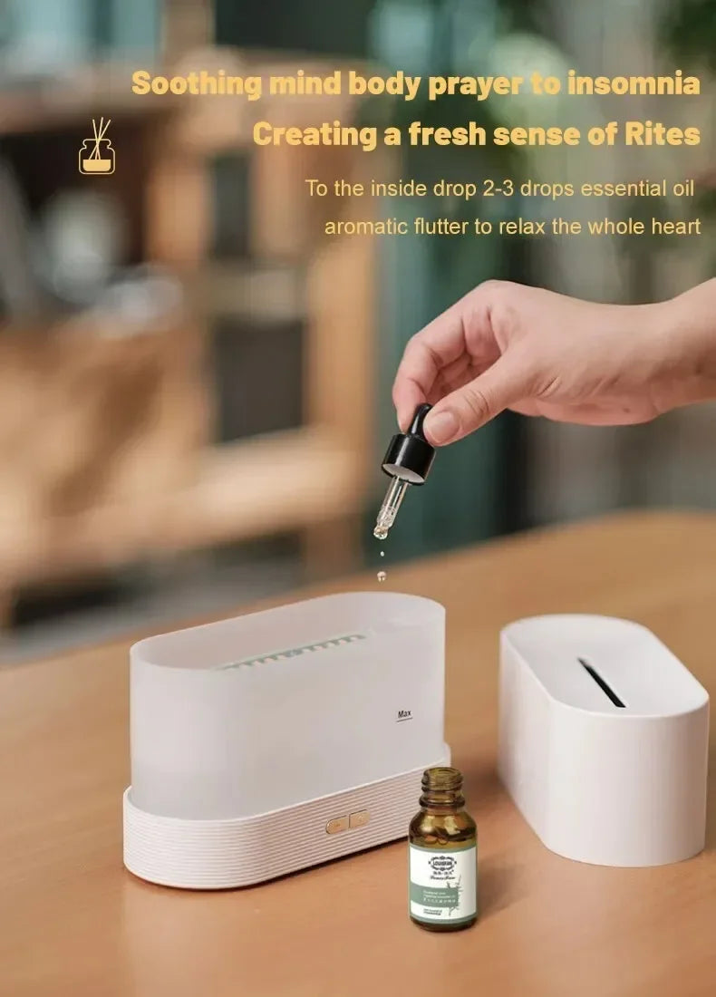 SEP Colorful Flame Humidifier Ultrasonic LED Fragrance Diffuser for Home